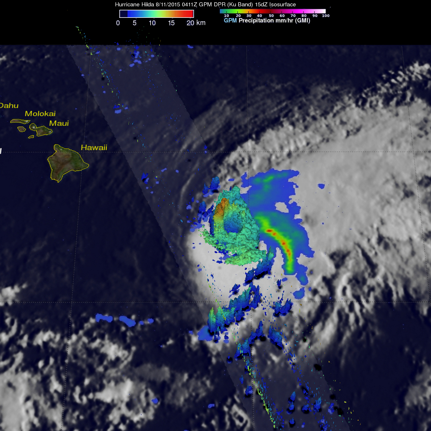 GPM image of Hilda