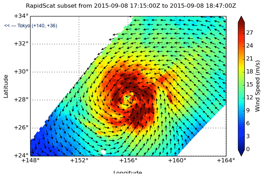 RapidScat image of Kilo