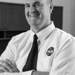 A photograph of Mark Wiese, manager of Deep Space Logistics at Kennedy Space Center.
