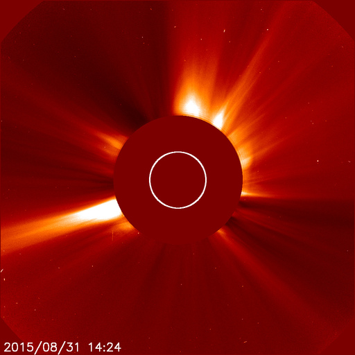 view of suns corona with center blocked out