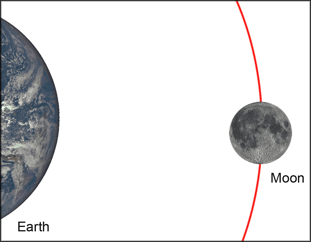 gif of moon in orbit around earth
