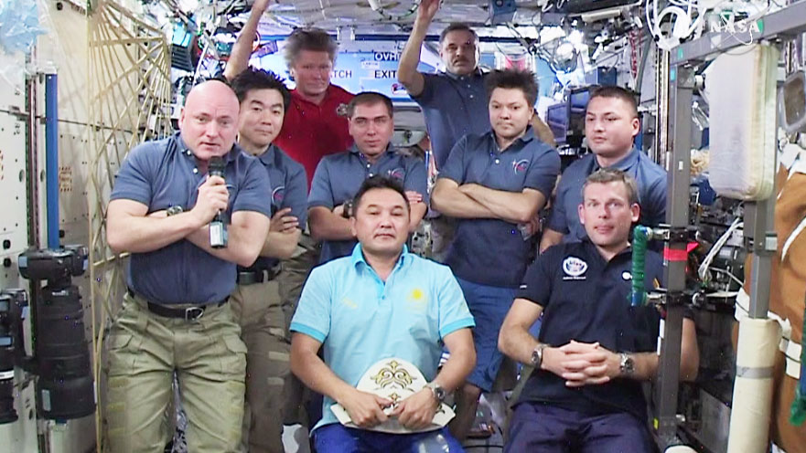 Nine-Member Space Station Crew