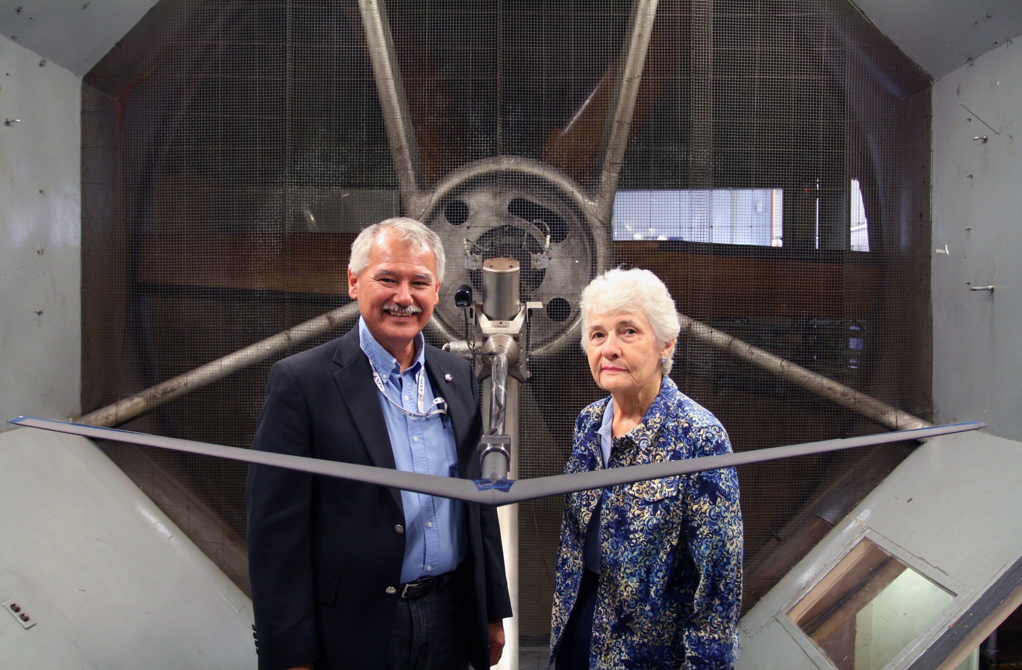 Al Bowers and Sue Grafton partnered to complete wind tunnel tests on a Prandtl-d model.