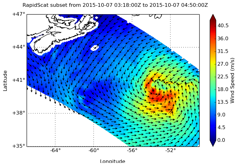 RapidScat image of Joaquin