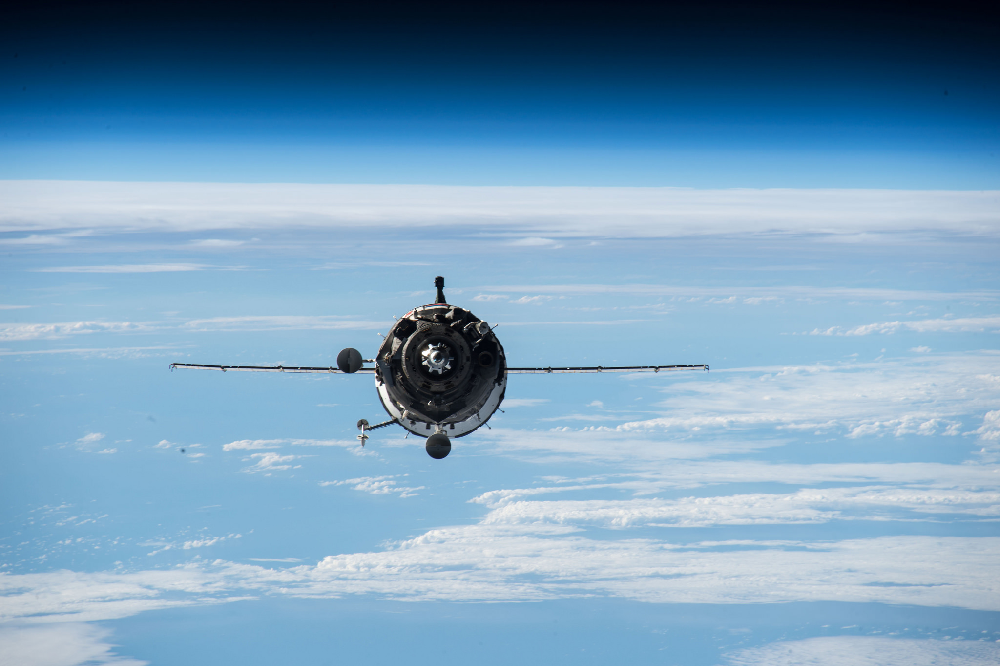 Three International Space Station crew members are set to return aboard the Soyuz TMA-16M spacecraft.