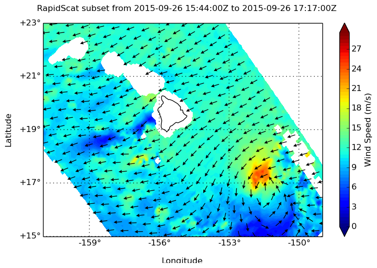 RapidScat image of Niala