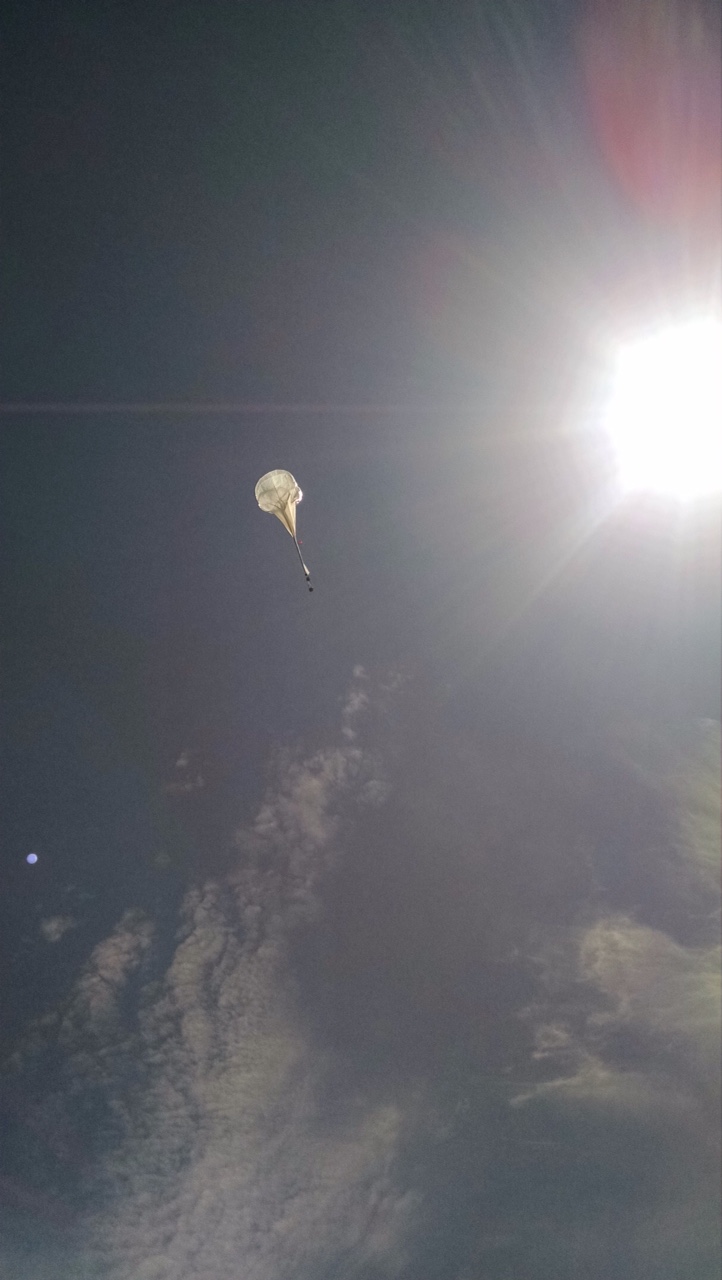 Near Space Corporation, Tillimook, Oregon, launches balloon carrying flight experiment.