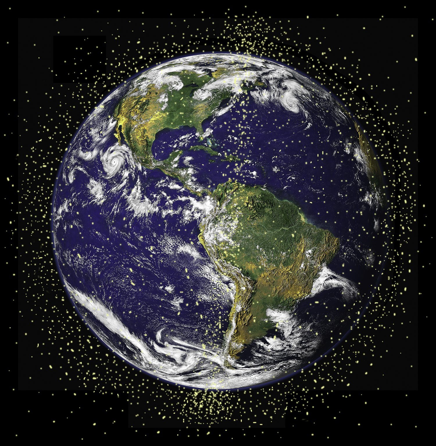 Micrometeoroide and orbital debris around the earth 