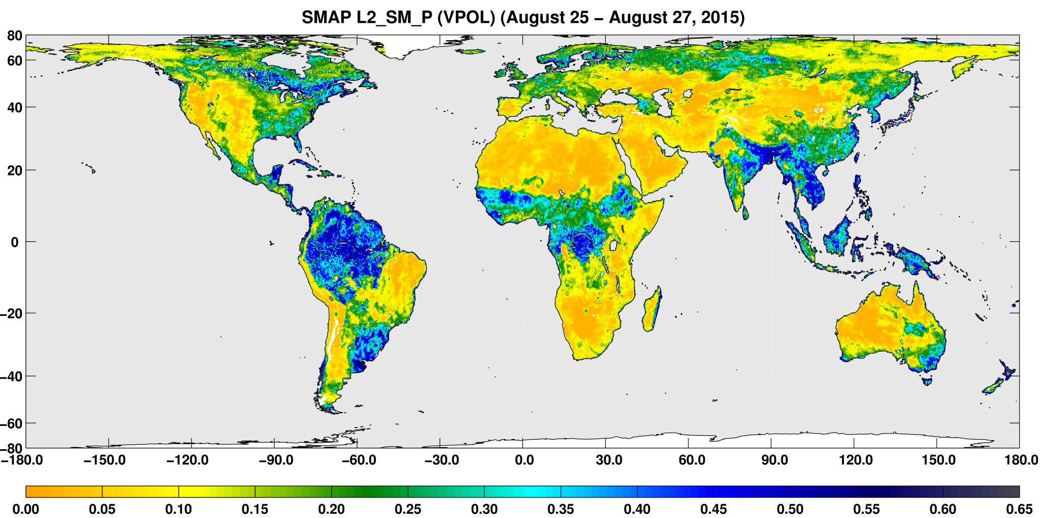 A three-day composite global map 