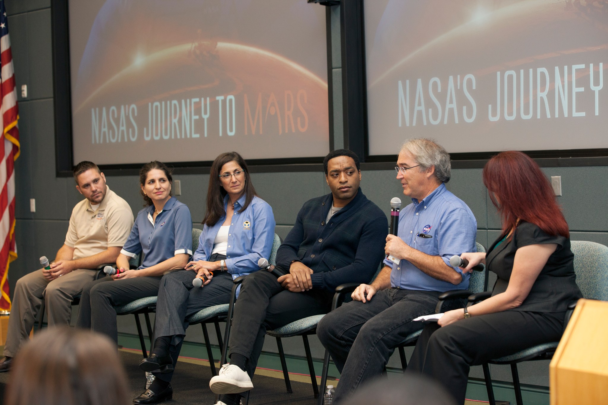 A panel discusses Mars exploration