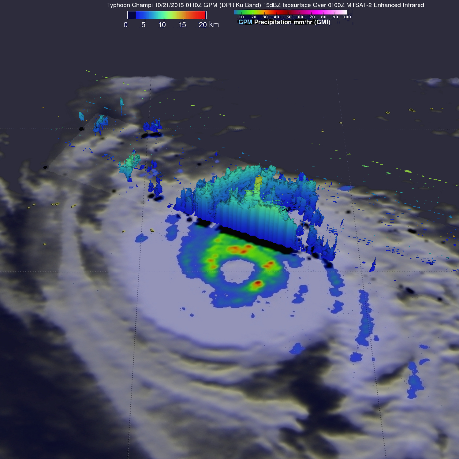 GPM saw that Typhoon Champi had a large eye
