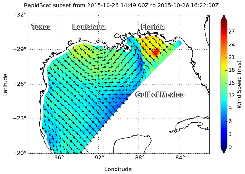 RapidScat image of Patricia