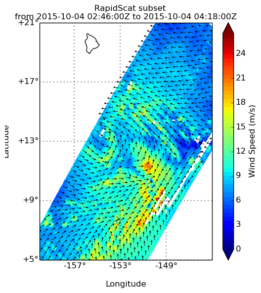 RapidScat image of Oho