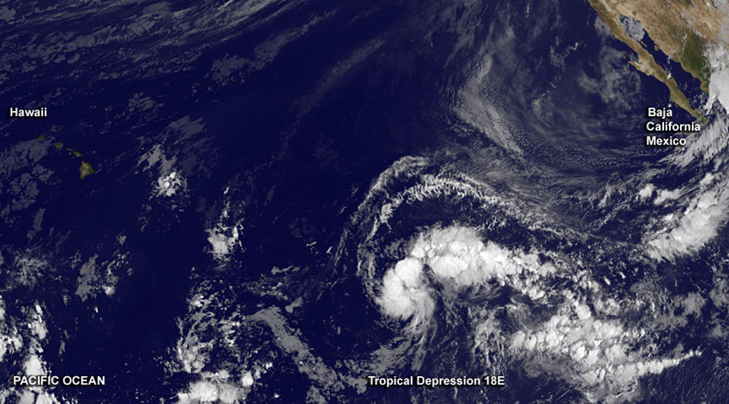 GOES-West image of 18E