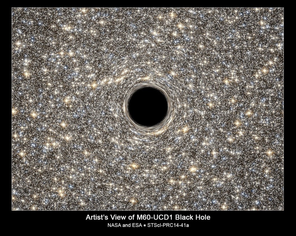 
			Hubble Helps Find Smallest Known Galaxy Containing a Supermassive Black Hole - NASA			
