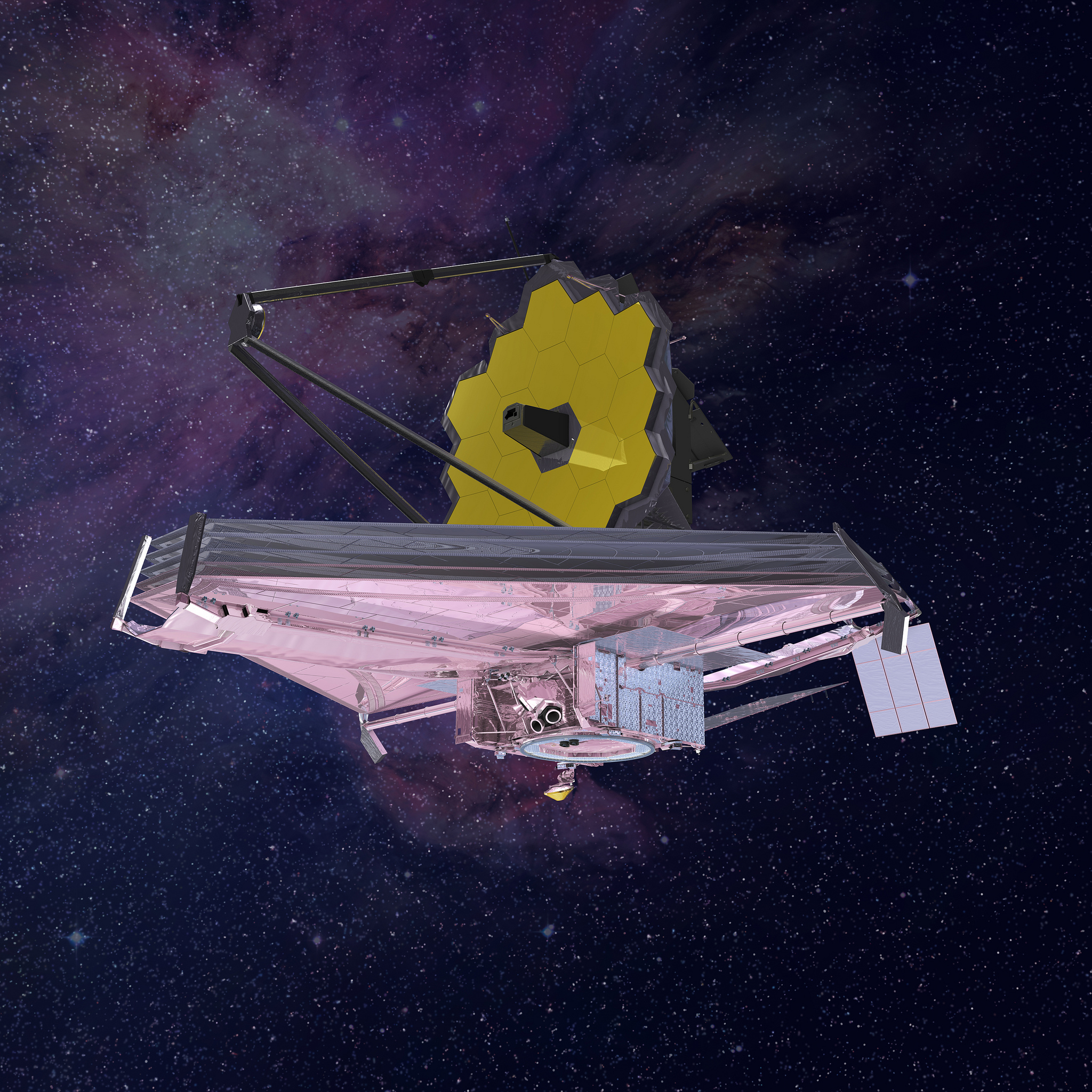 Artist's rendering of the James Webb Space Telescope.