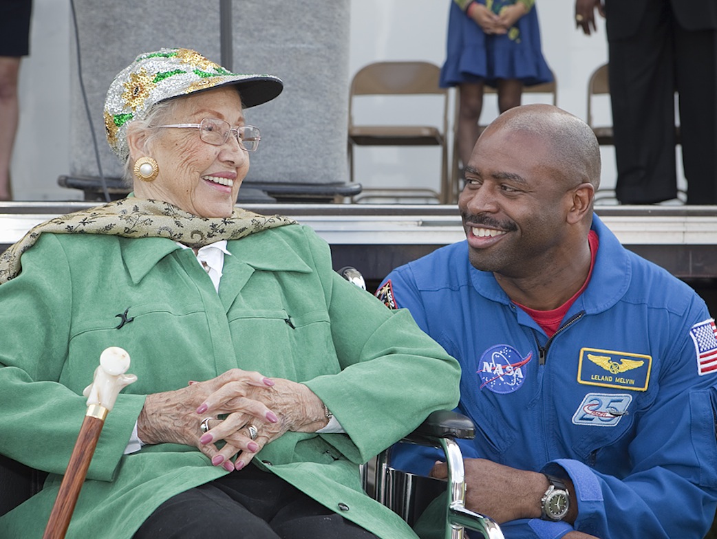 Katherine Johnson and Leland Melvin