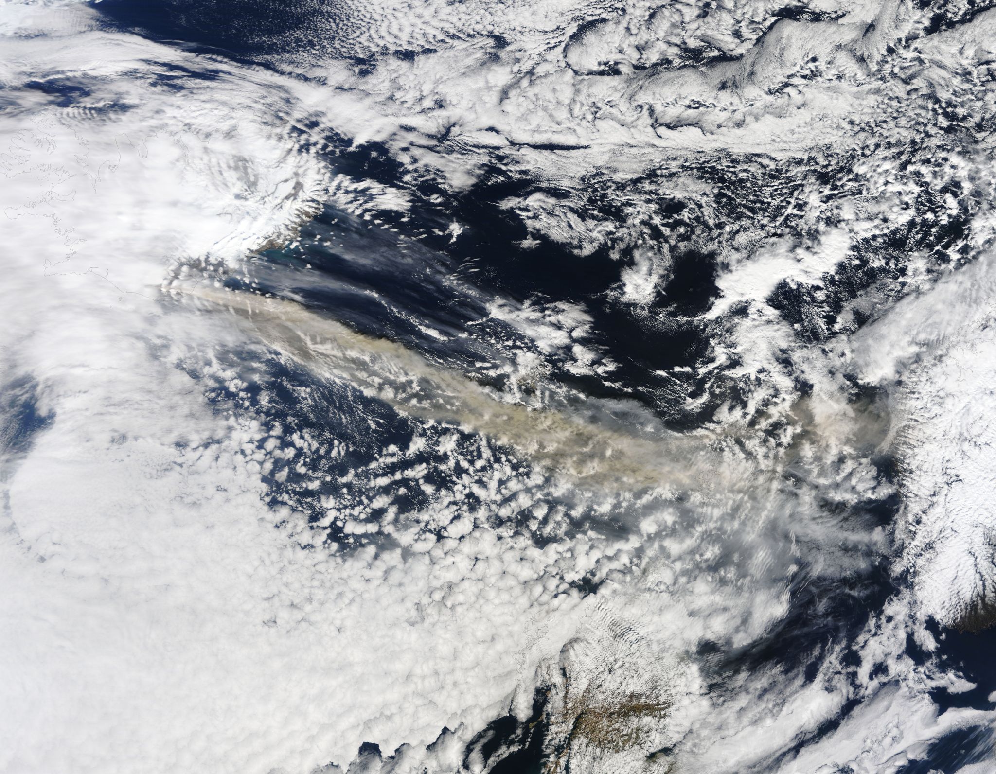 Ash plume from Eyjafjallajökull eruption, 2010