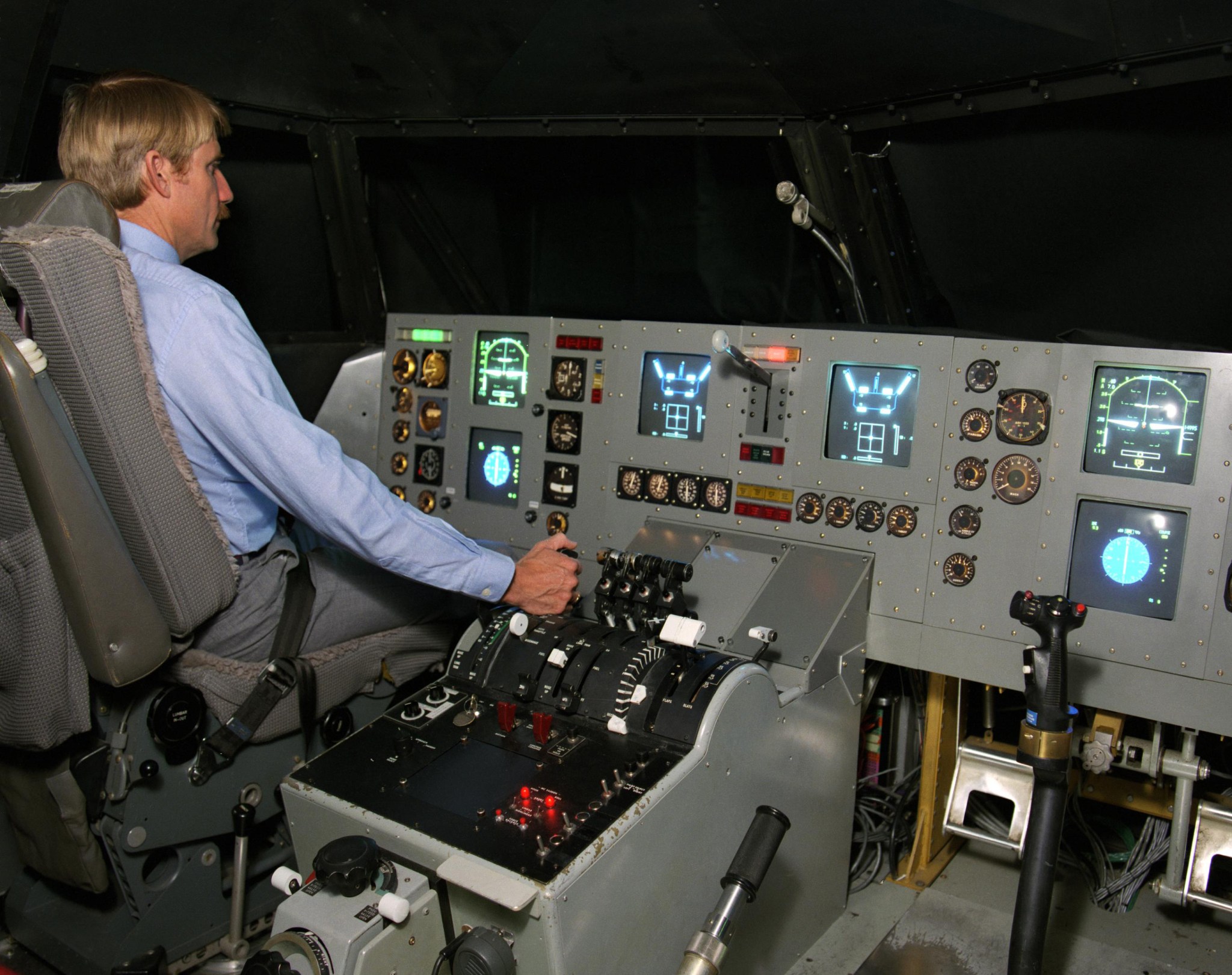 At the controls of the HL-20 pilot study.