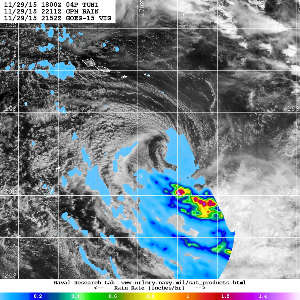 GOES-West image of Tuni