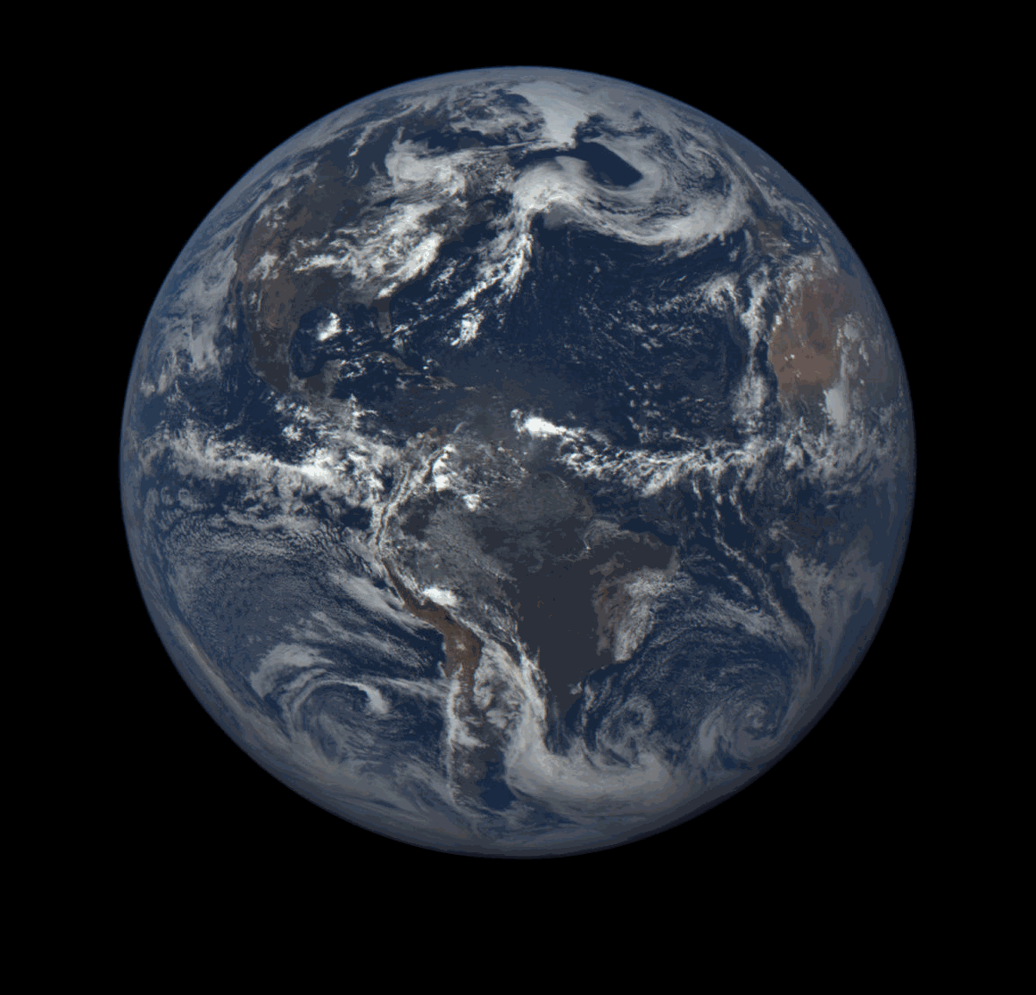 A day in the life of Earth, as seen from a million miles away