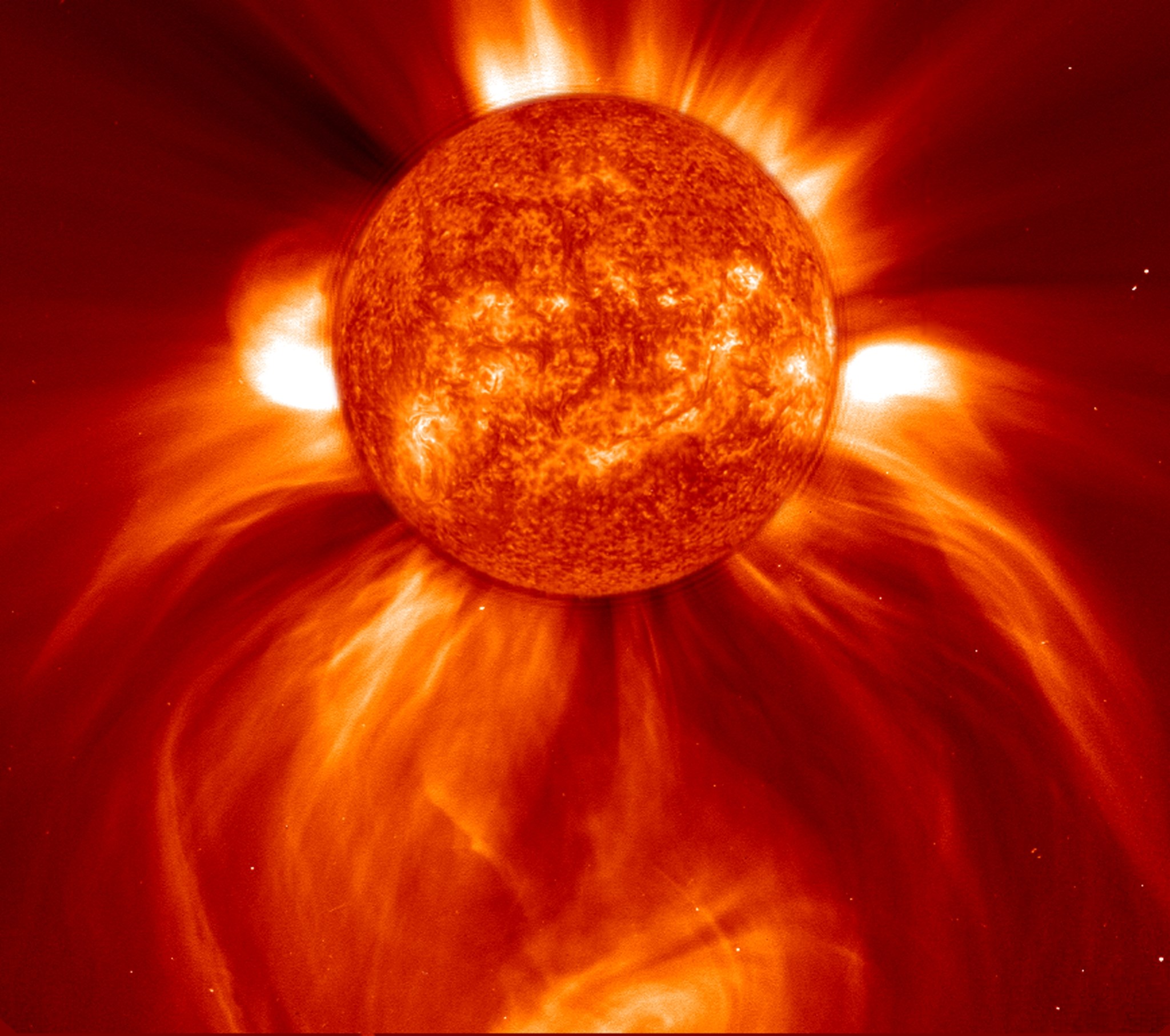 SOHO image of the sun from Jan. 8, 2002