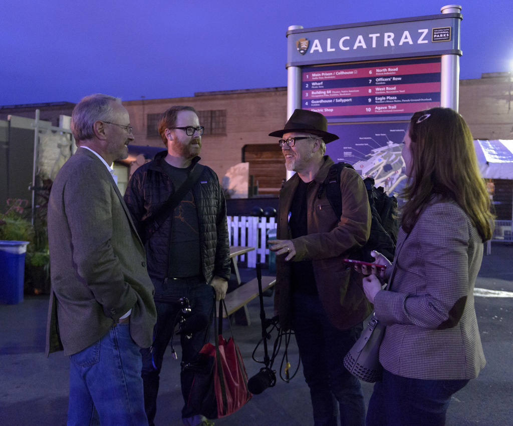 David Miller, Katie Boggs, Adam Savage and Will Smith at Bay Area Science Festival’s Nerd Nite