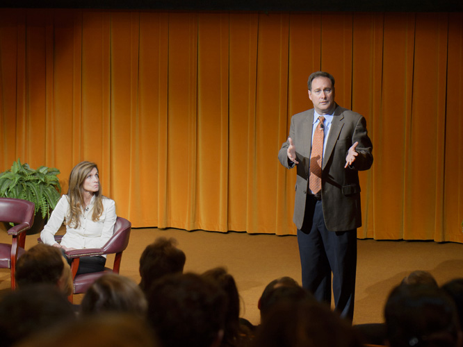 Robert Lightfoot and Associate Administrator for Mission Support, Krista Paquin