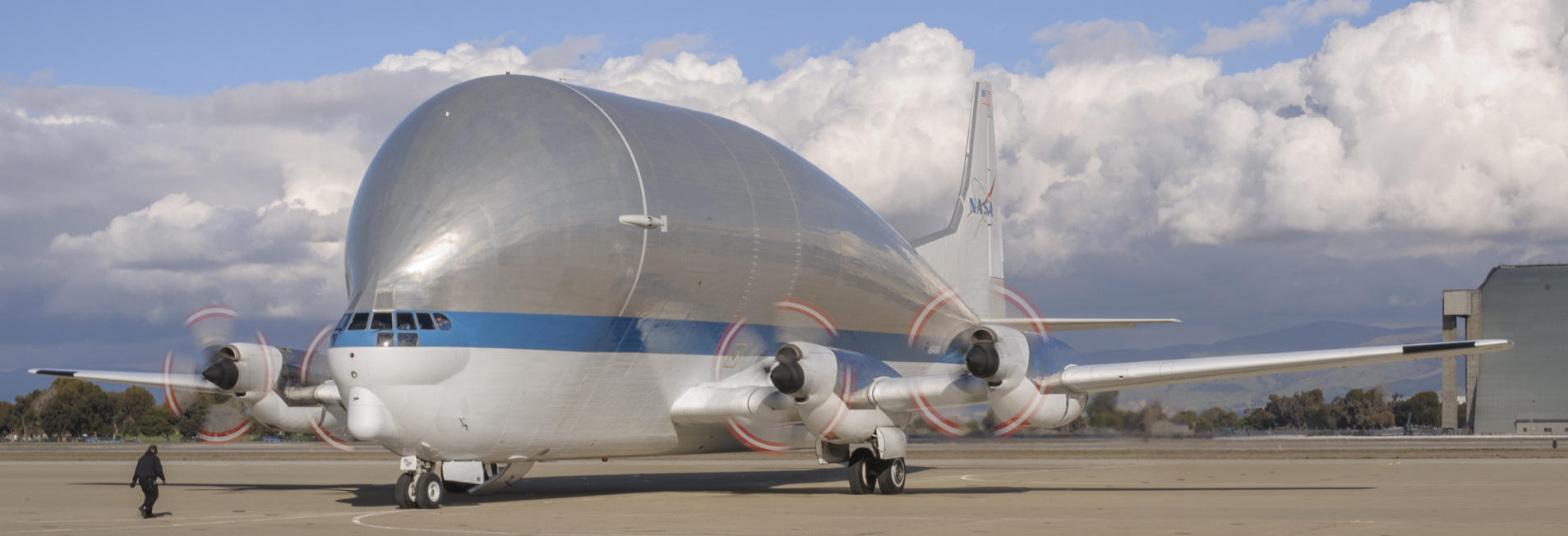 NASA Super Guppy arrived at Moffett Field Jan. 7, 2016