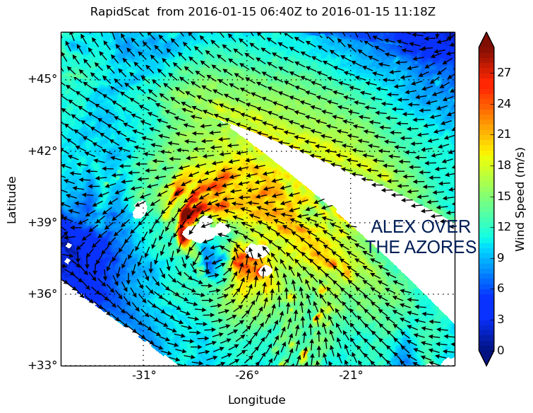 RapidScat image of Alex