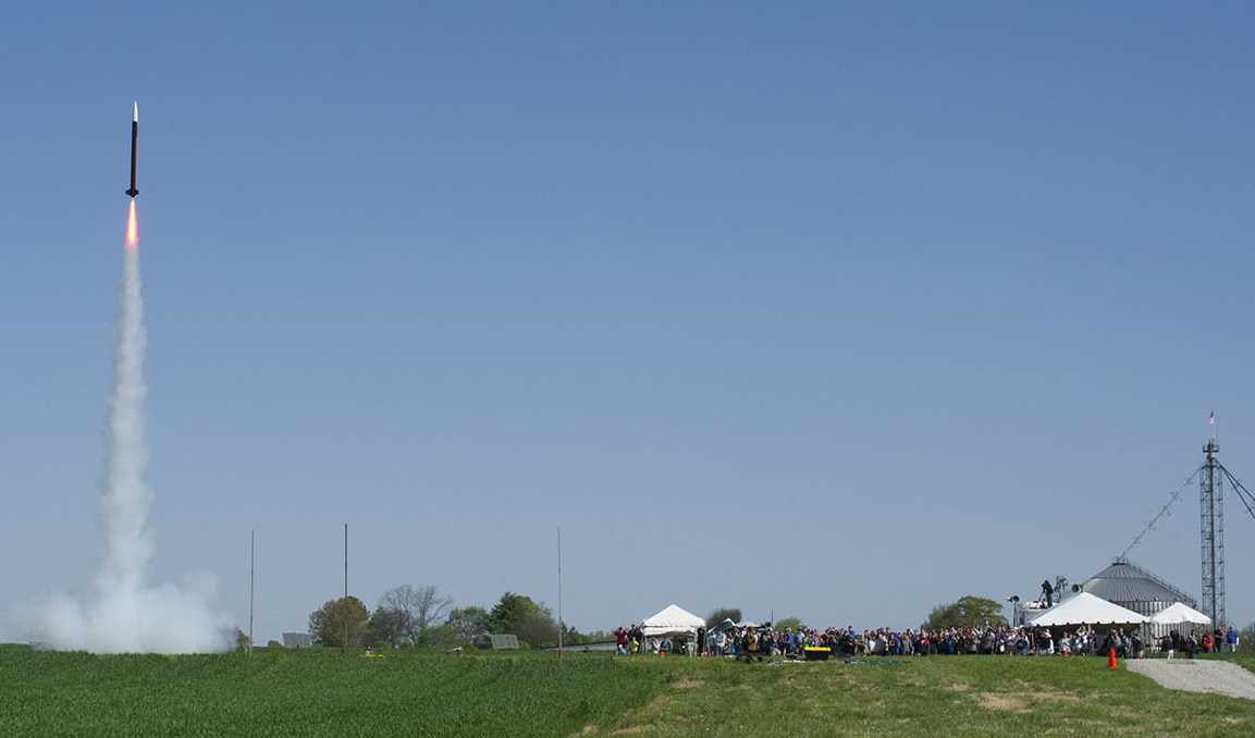 Thirty-five student teams from across the United States and Puerto Rico launched high-powered rockets April 11.