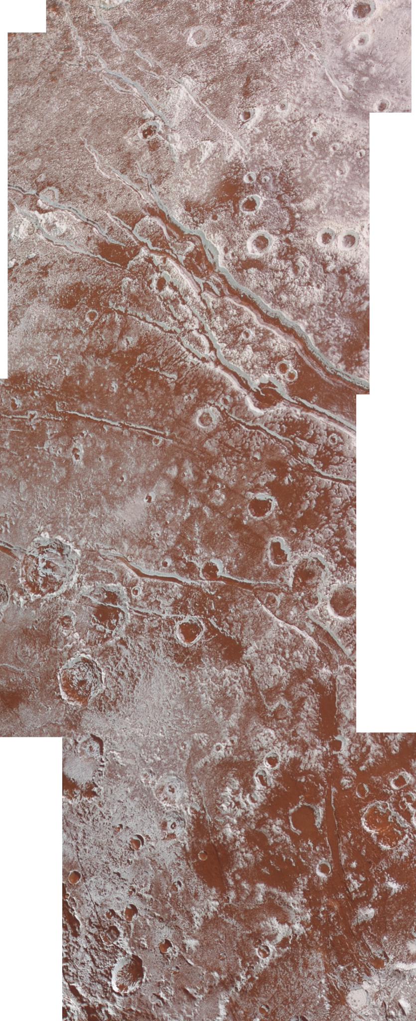 Combined data from two instruments to create this composite image of Pluto’s informally named Viking Terra area