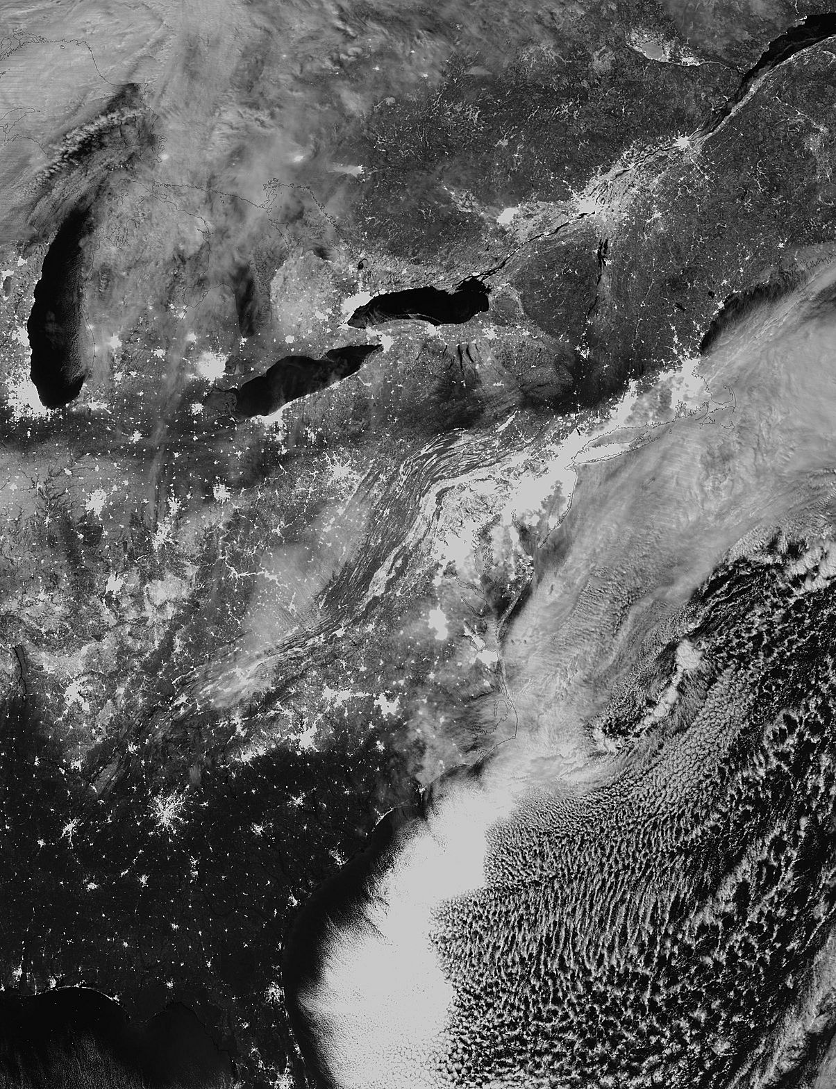 Suomi NPP image of Blizzard 2016