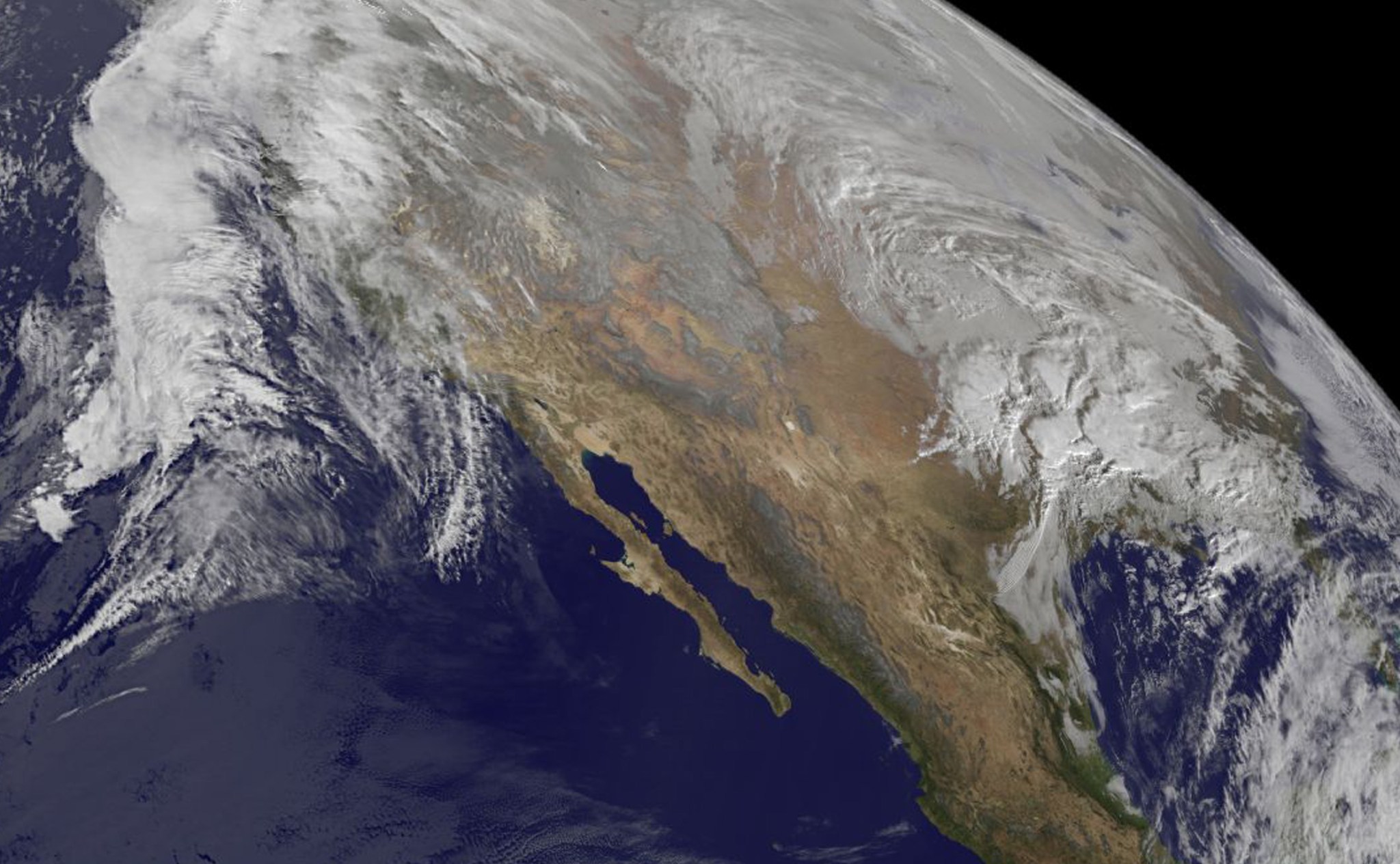 GOES-West image of winter storm