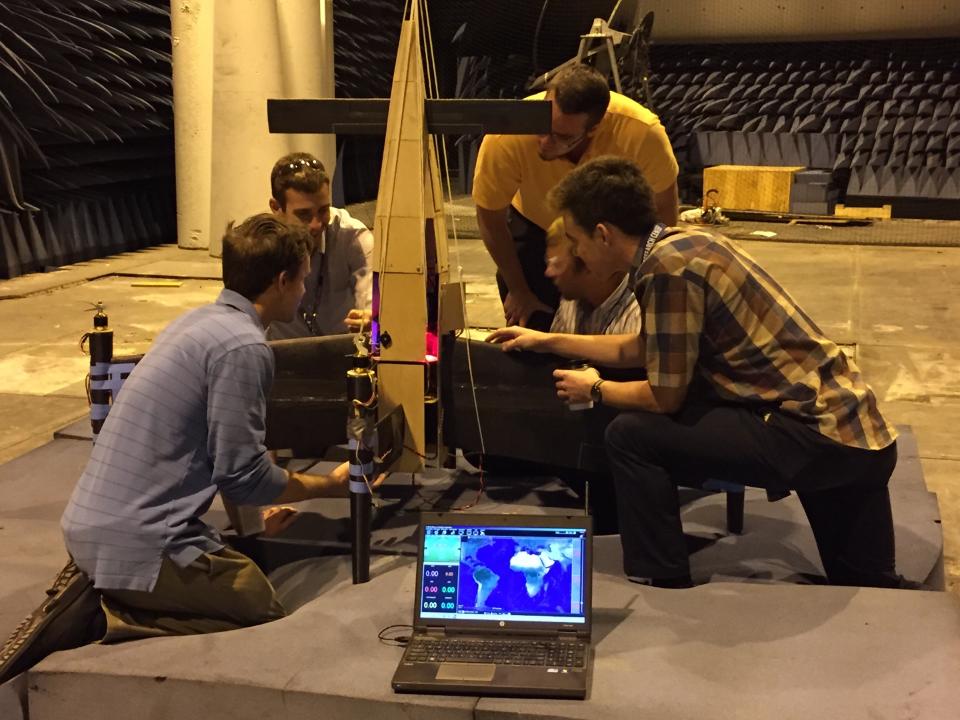 MARTI students prepare for a flight test.