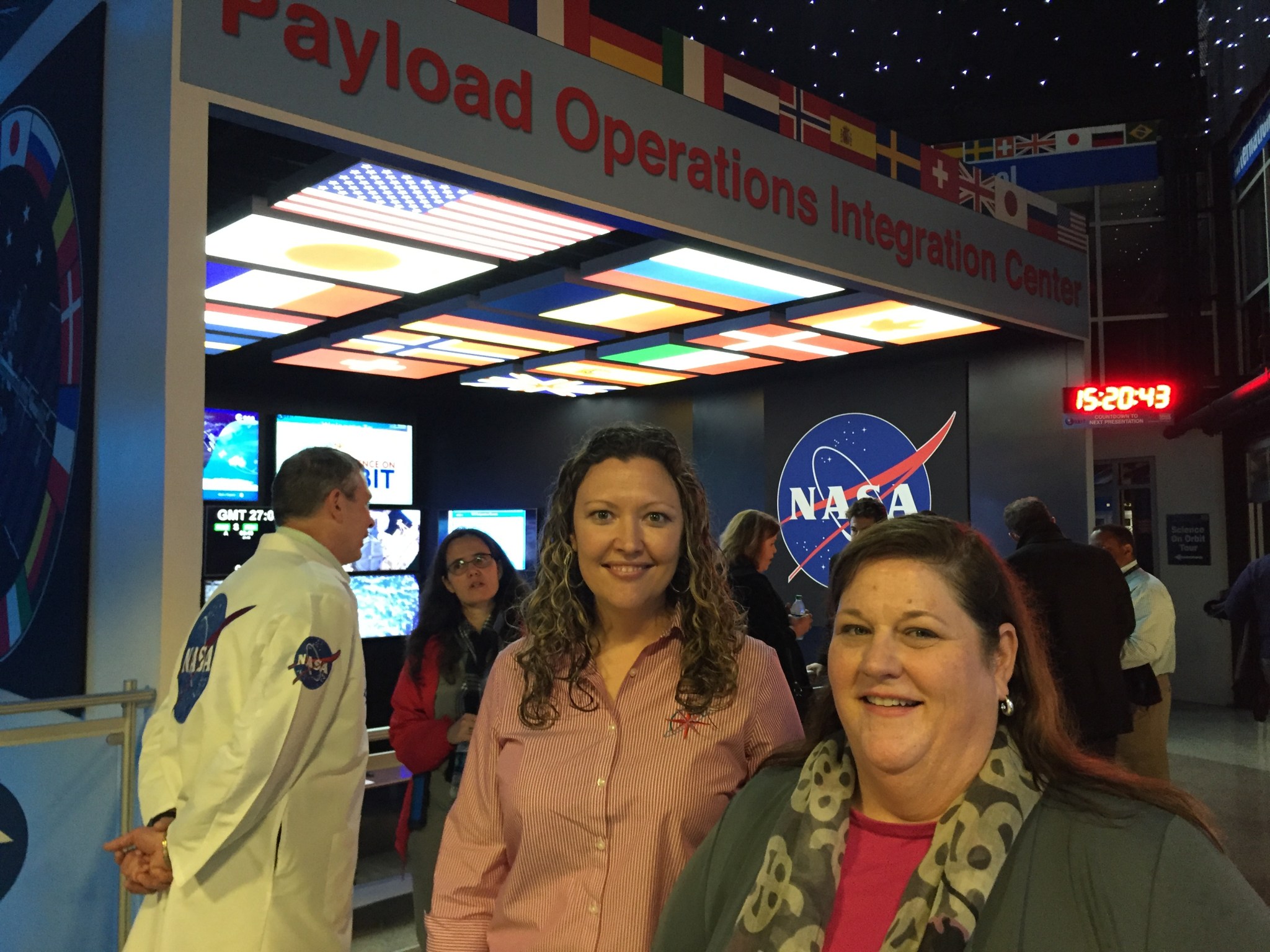 Stephanie Dudley, left, and Pat Patterson, both payload operations directors