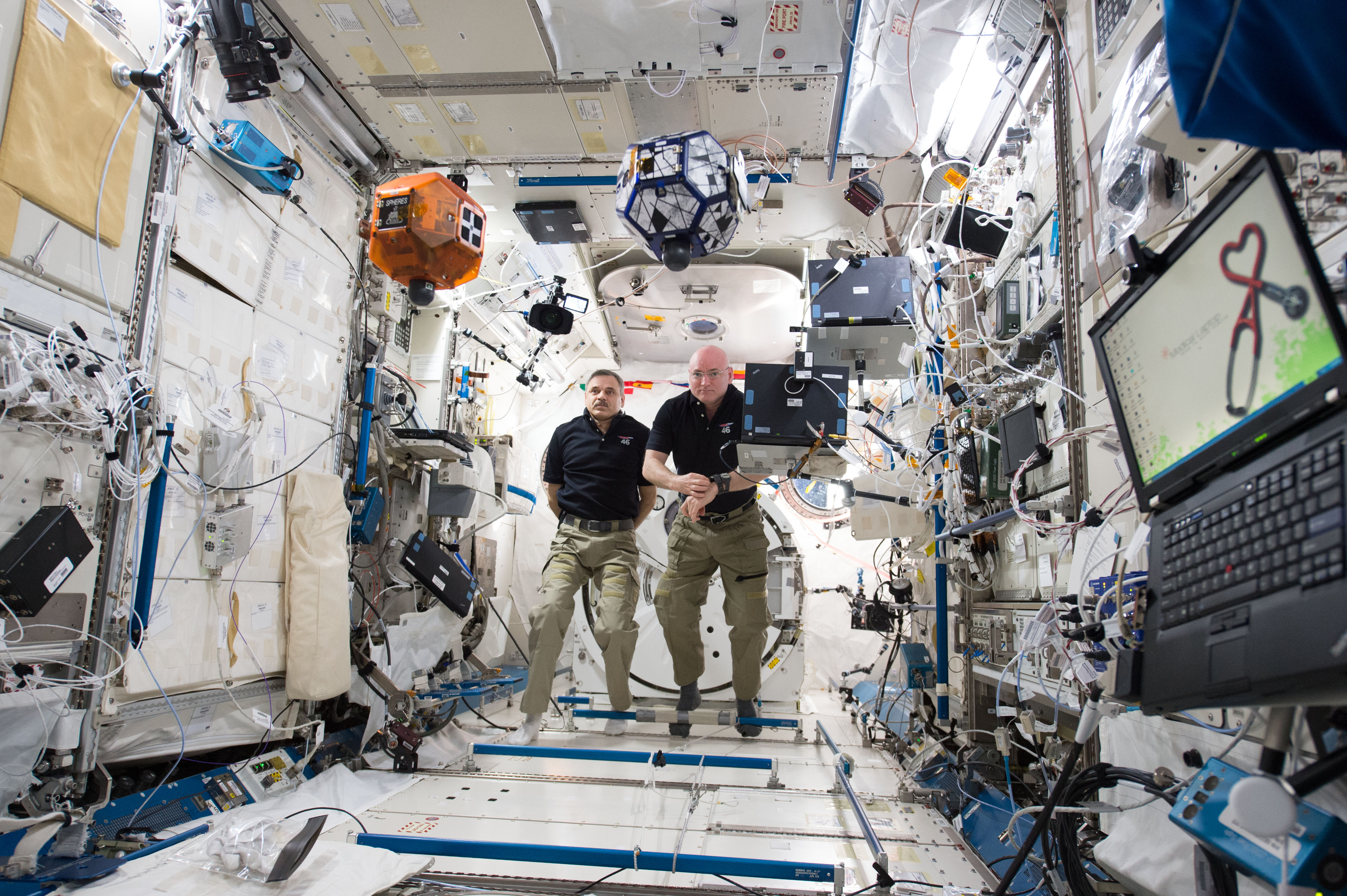 Mikhail Kornienko and Scott Kelly