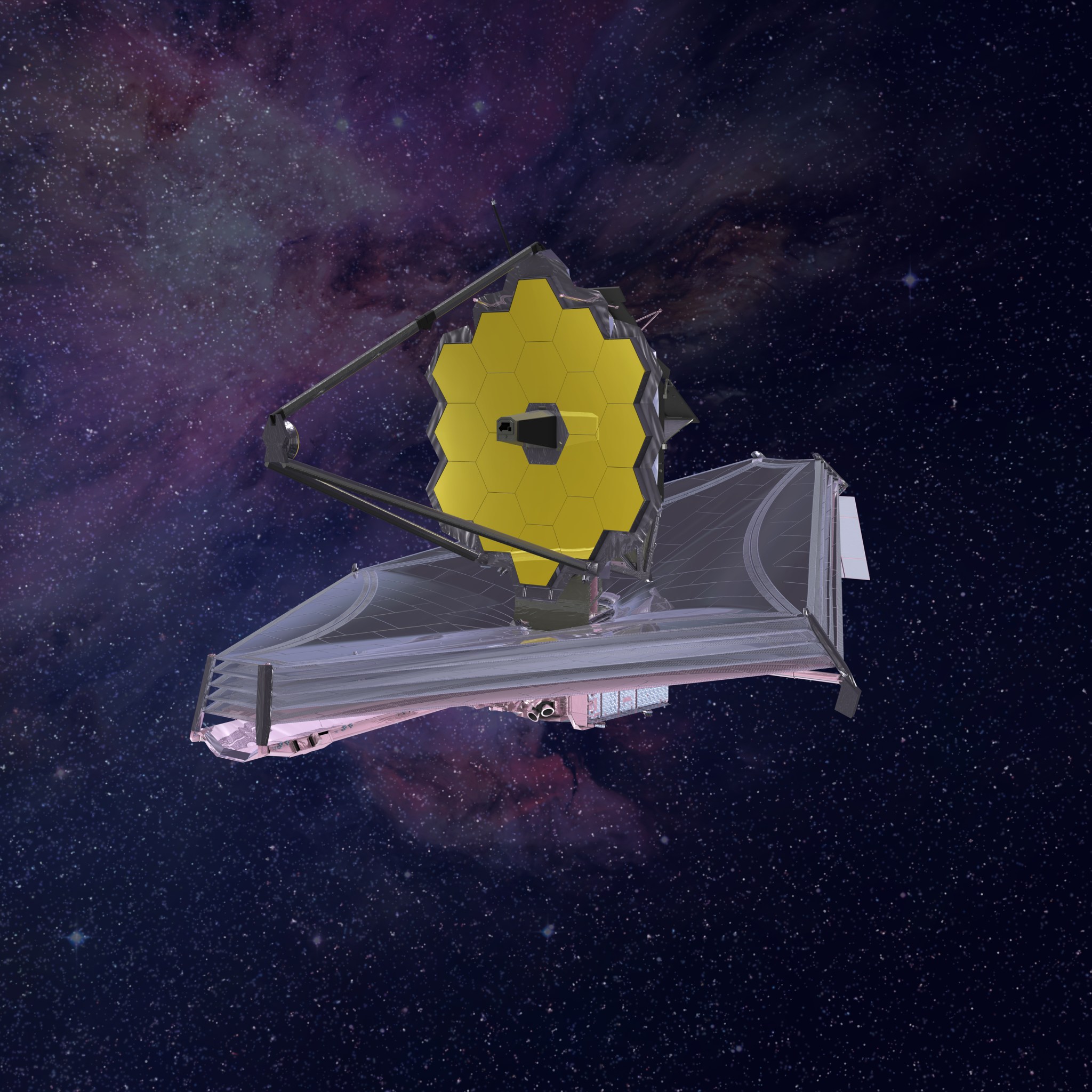 artists concept of James Webb Space Telescope in space