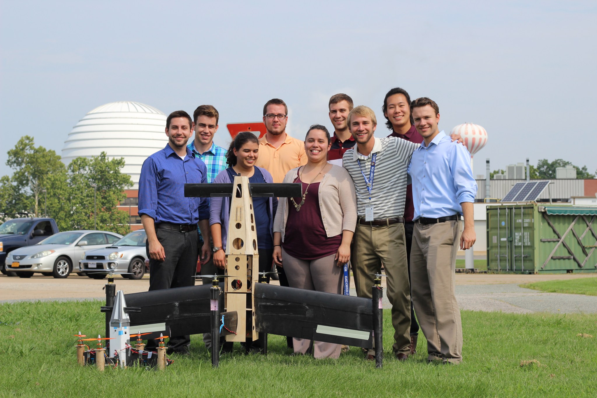 The MARTI team with their full-and forty percent scale models.