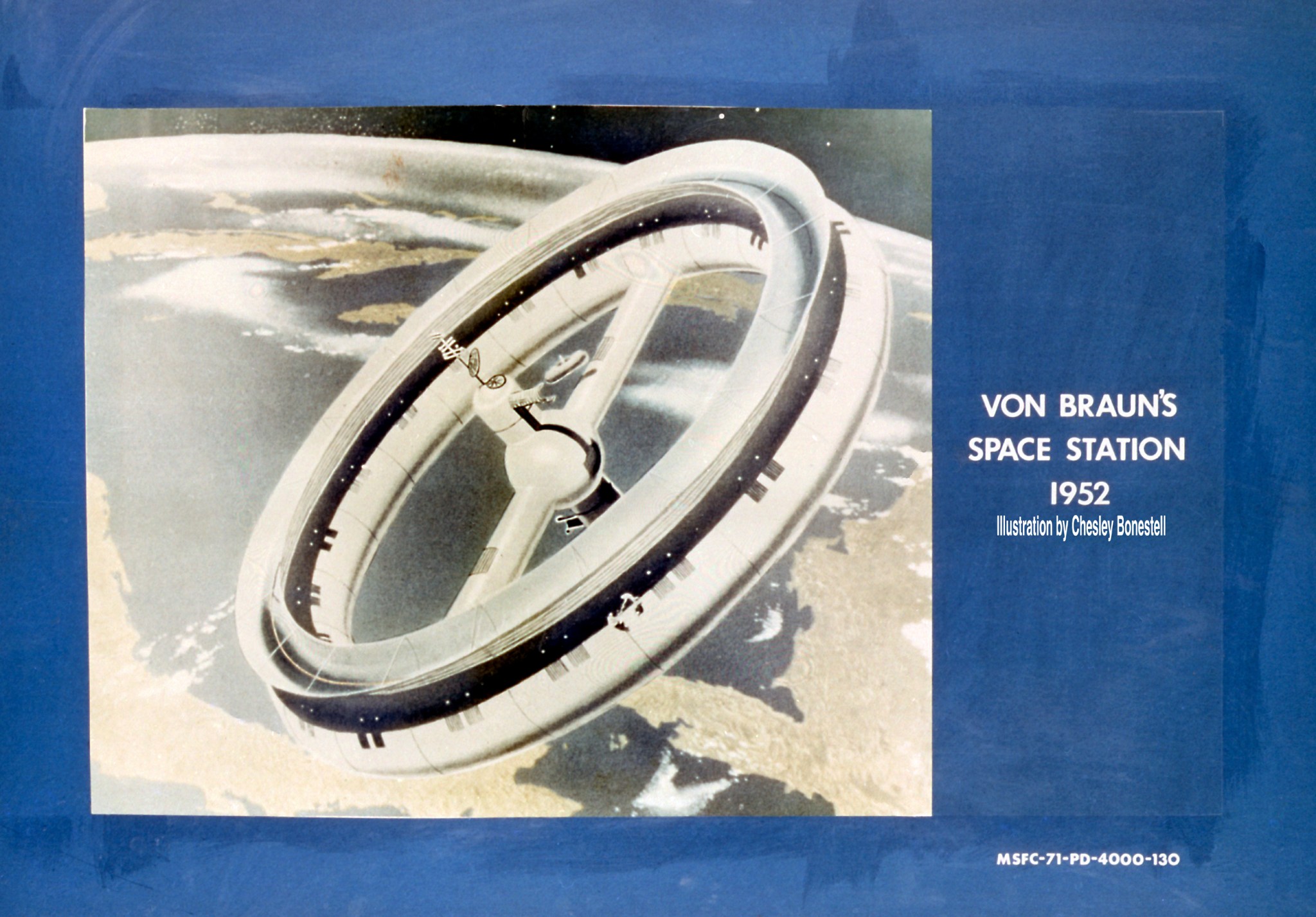 Dr. Wernher von Braun's early space station concept