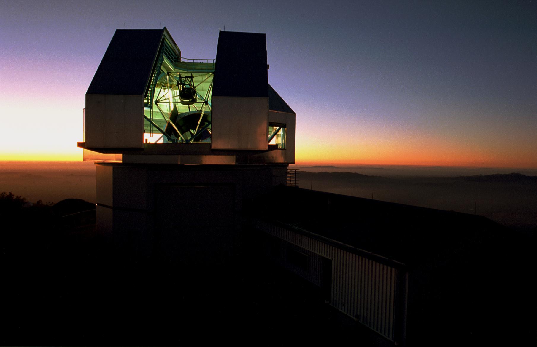 the 3.5-meter WIYN telescope at the Kitt Peak National Observatory