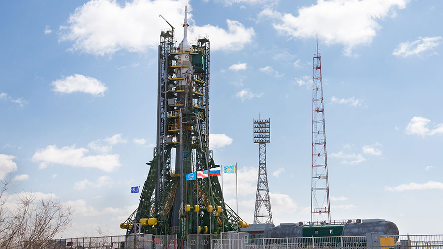 Soyuz TMA-20M Rocket at the Launch Pad