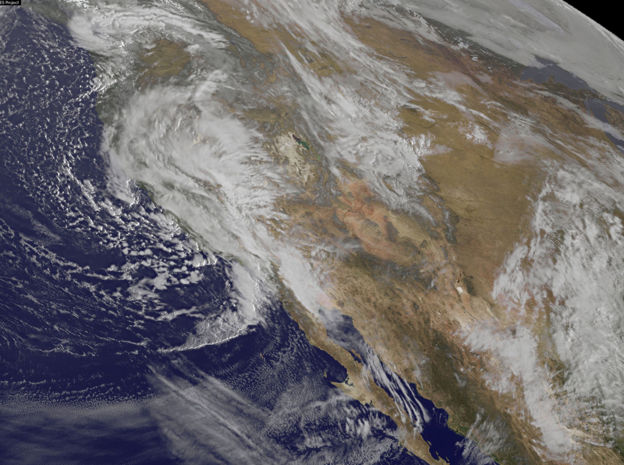 satellite image of Earth, storm system 