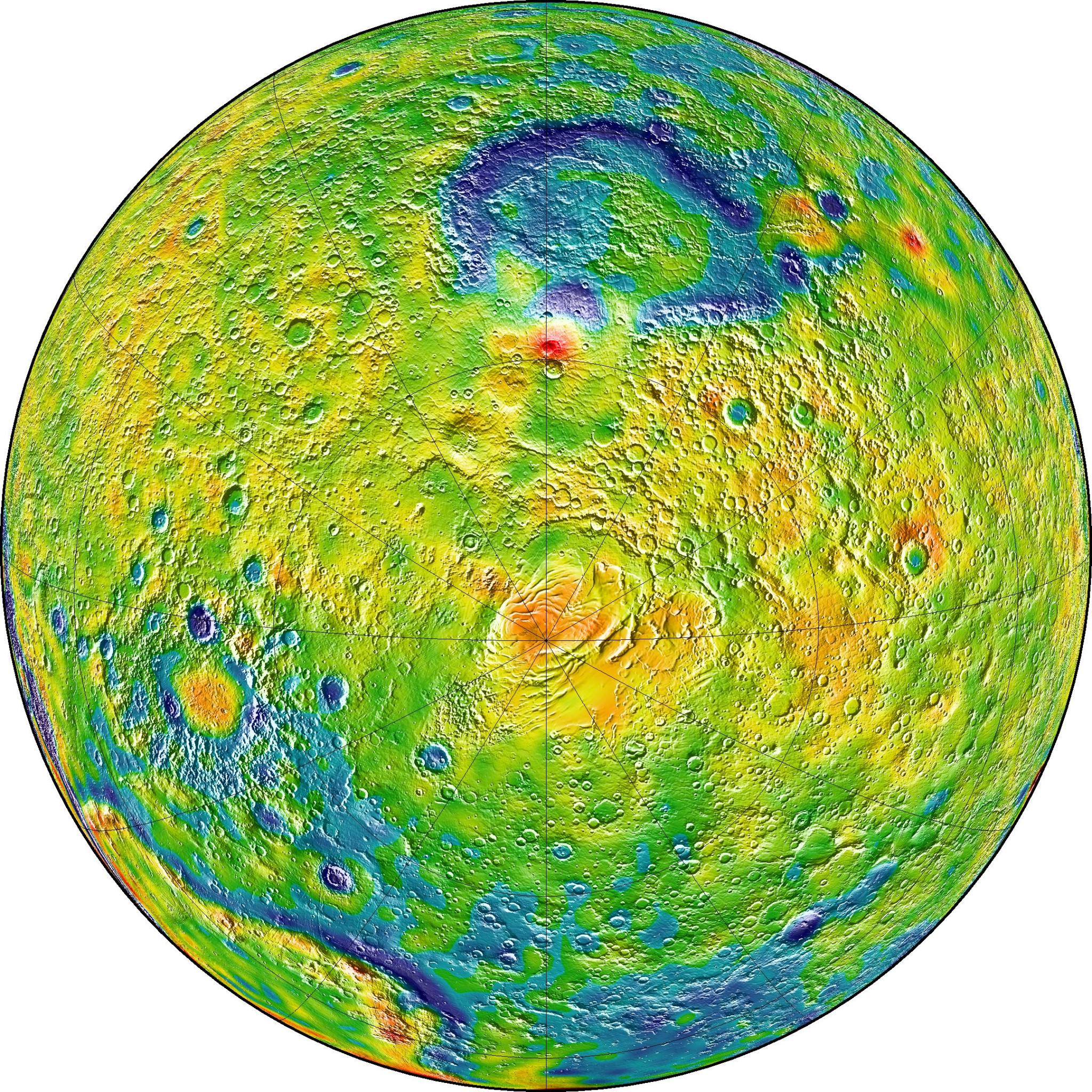 Gravity map of the southern hemisphere of Mars