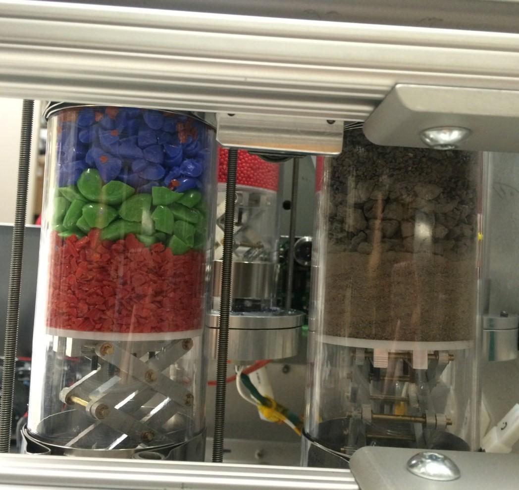 A view of the contents of two of Strata-1's tubes.