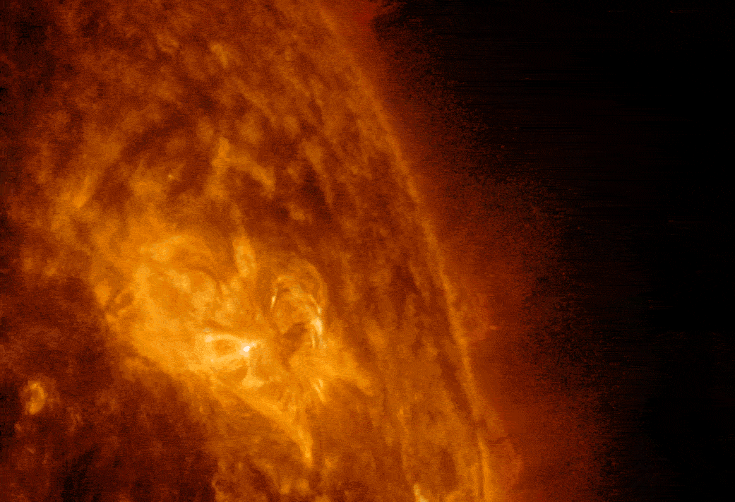 SDO view of a solar flare, April 17, 2016