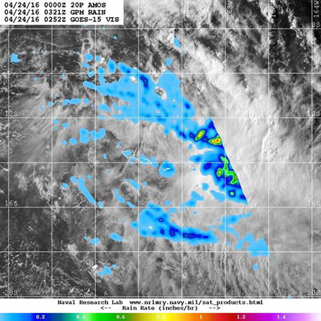 GOES-West and GPM composite image of Amos