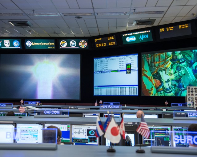 Houston's Mission Control During Soyuz Launch to Station
