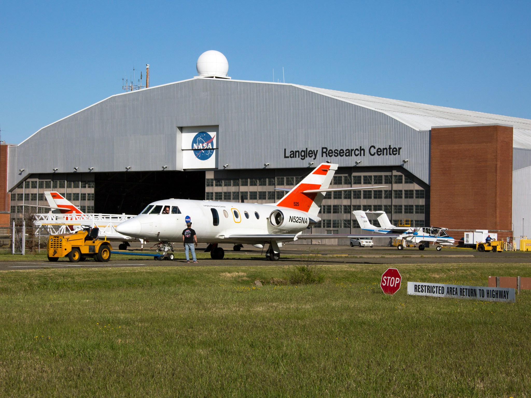 NASA Langley's HU-25C Guardian is the largest of the four airplanes on display at Air Power Over Hampton Roads at Langley Air Fo