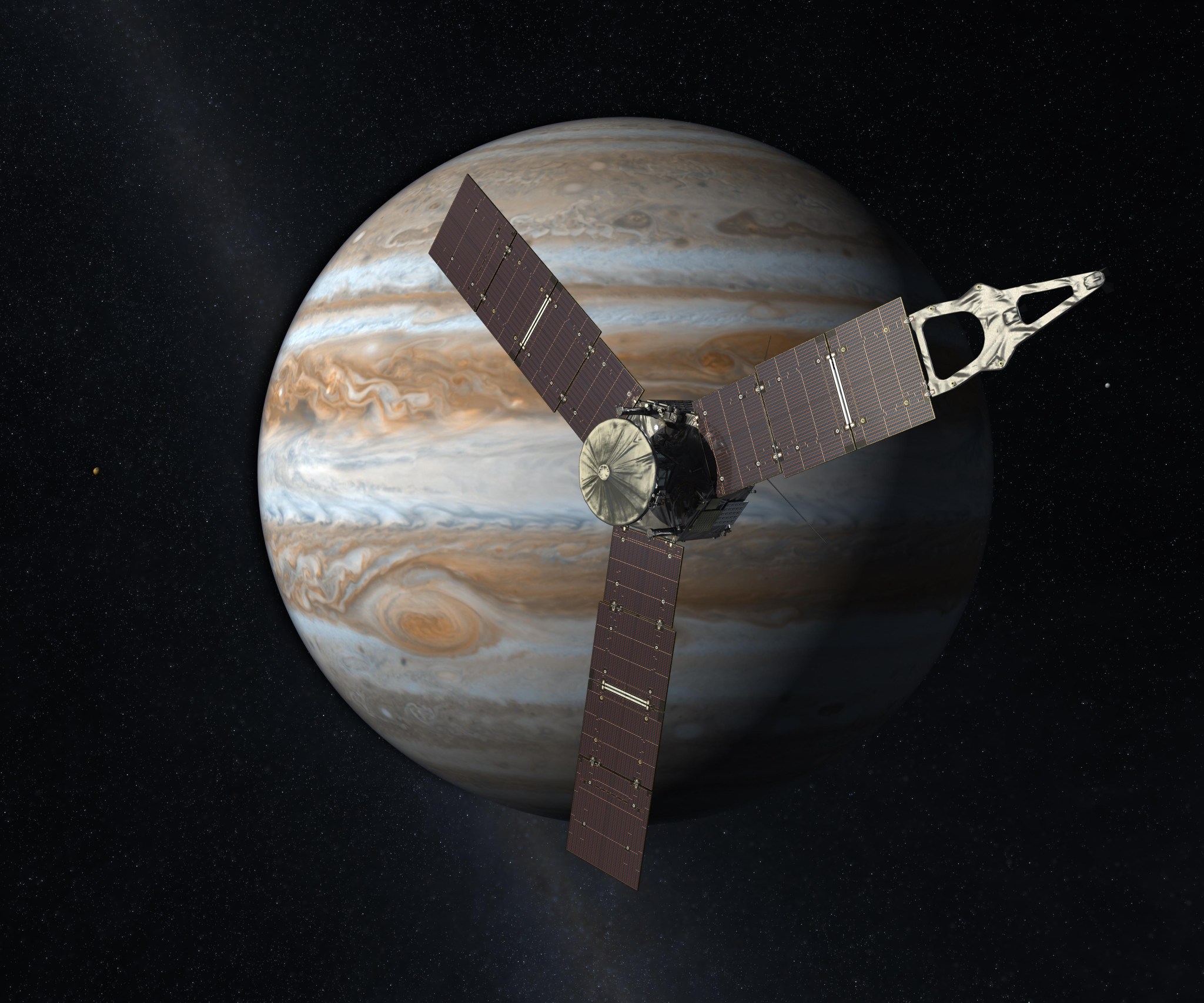 Artist concept of Juno and Jupiter